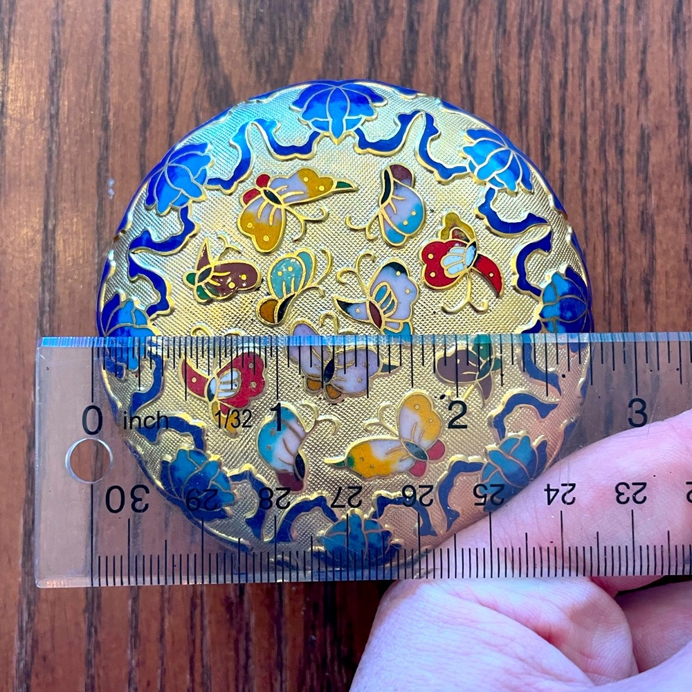 Cloisonné trinket and jewelry box - Picture 8 of 9